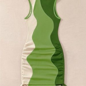 Green pattern dress
